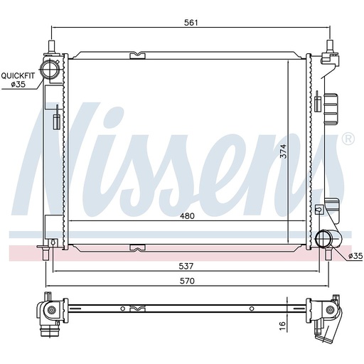 [09014] RAD. HYUNDAI Ix20 (10) 1,4CRDi / 1,6CRDi