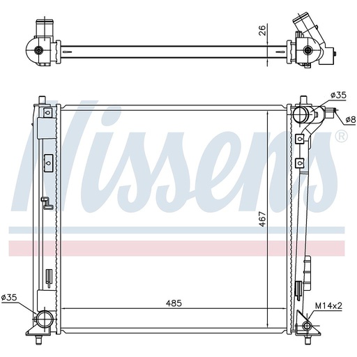 [09017] RAD. HYUNDAI TUCSON (15) 1,6GDI TURBO / 1,7CRDi / 2,0CRDi