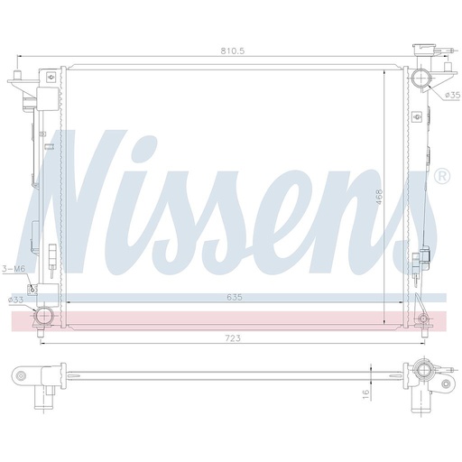 [09018] RAD. HYUNDAI Ix35 (09) 1,6GDI / 2,0GDI / 2,0i 16v
