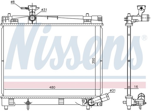 [09206] RAD. TOYOTA YARIS (11) M/A +/- 1.3VTi