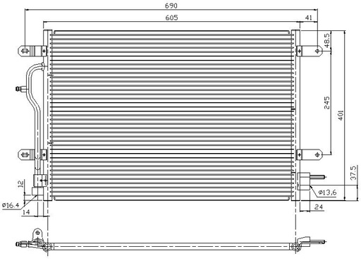 [15012] COND. AUDI A4 II/A6 III/ALLROAD (00) TOMA 13.6mm