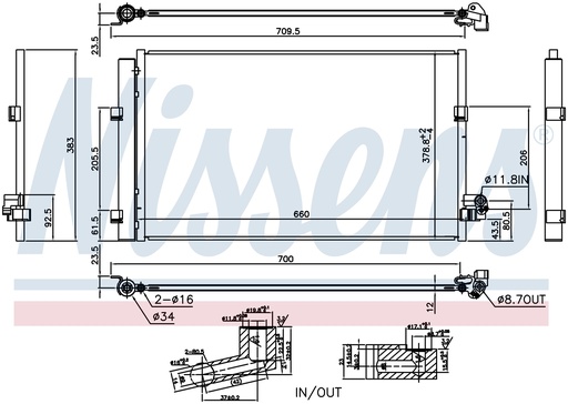 [15164] COND. BMW 5 G30 (17) 518D 2,0D / 518D 2,0D MHEV / 520D 2,0D / 520D 2,0D MHEV / 525D 2,0D / 530D 3,0D / 530D 3,0D MHEV / 540D 3,0D / 540D 3,0D MHEV