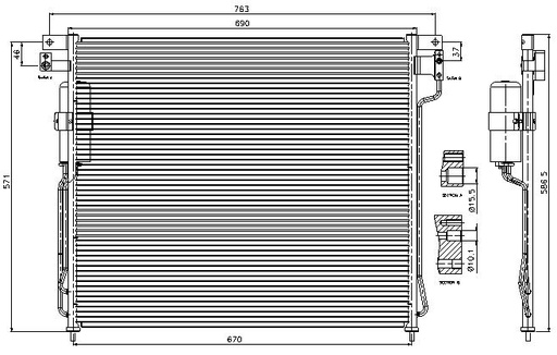 [16224] COND. NISSAN NAVARA/PATHFINDER (05) 2.5DCi