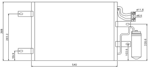 [16304] COND. OPEL MERIVA (03) 1.3DTi / 1.6 TURBO / 1.7CDTi