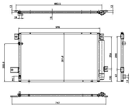 [17501] COND. TOYOTA AVENSIS (05) 2.0D4D / 2.2D4D