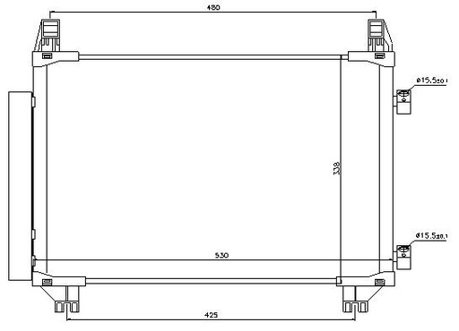 [17579] COND. TOYOTA YARIS (05) 1.0 / 1.3