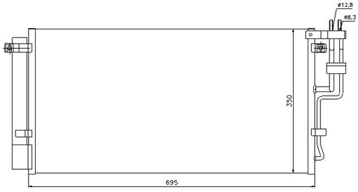 [18308] COND. KIA CARENS (06) 1.6CDRi/2.0CDRi