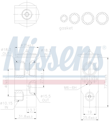 [75983] VALV. EXP. TOYOTA AURIS (07) 1,3 / 1,4 / 1,4D / 1,6 / 1,8 / 2,0D / 2,2D