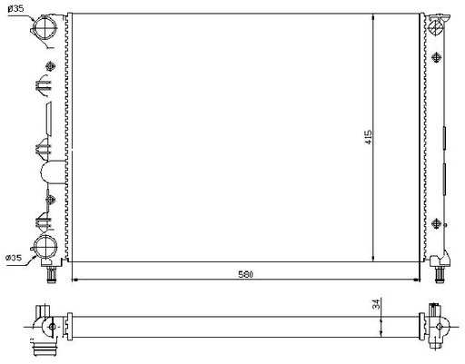 [04004] RAD. ALFA ROMEO 147 (00) +/- 1.6i 16v / 2.0i 16v