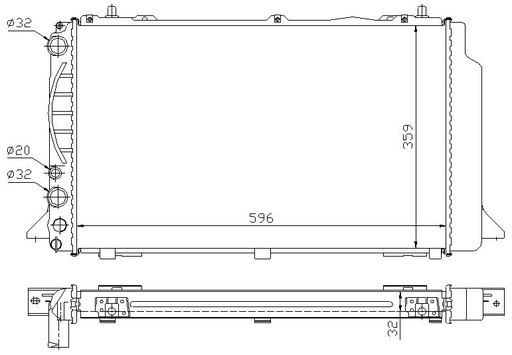 [05003] RAD. AUDI 80/CABRIOLET/COUPE (91) + 1.6/2.0/1.9TDI