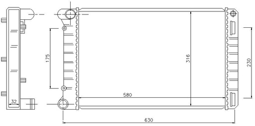 [05006] RAD. FIAT/LANCIA (99) PUNTO/IDEA/MUSA+/- 1.2/1.8/1,9D/JTD