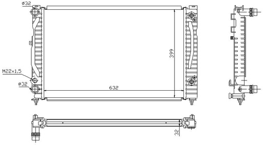 [05018] RAD. VAG (94) +/- M/A A4/A6/PASSAT 1.6/1.8/1.9TDi