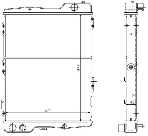 [05020] RAD. AUDI 80/90/COUPE/CABRIO (80) M/A +/- 1.6/1.9/2.0/2.1/2.2/2.3