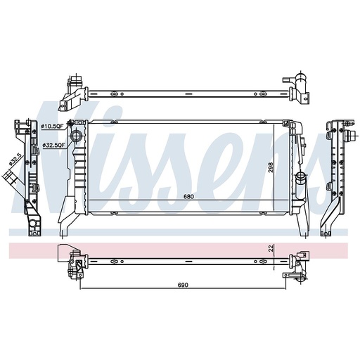 [05109] RAD. BMW SERIE 2 F45 (14) 214D / 216D / 218D / 220D