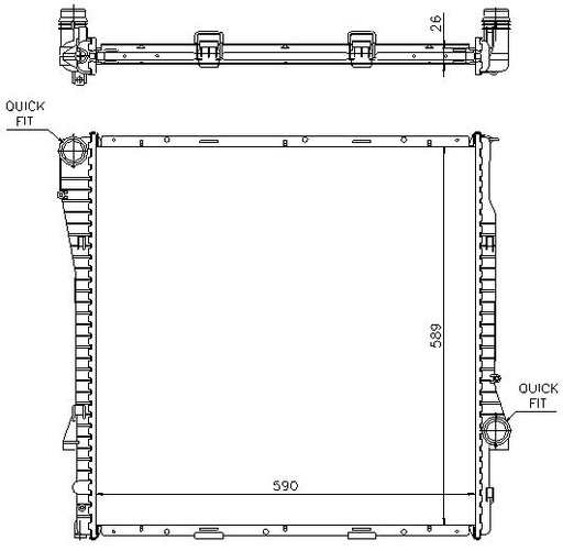 [05112] RAD. BMW X5 (00) +/-  3.0D/3.0i