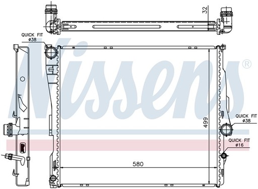 [05116] RAD. BMW X3 E83 (04) M/A +/- 2.5/3.0