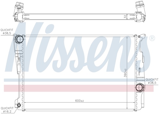 [05124] RAD. BMW X3 F25 (12) 18D / 20I / 20D / 28I / 30D / 35D