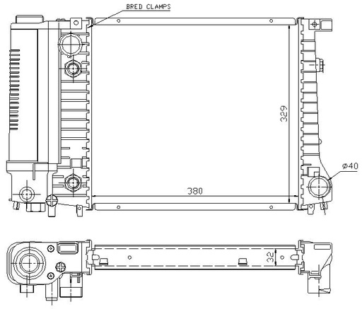 [05152] RAD. BMW 3 E30 (87) - AUT 316/318 CON DEP EXP