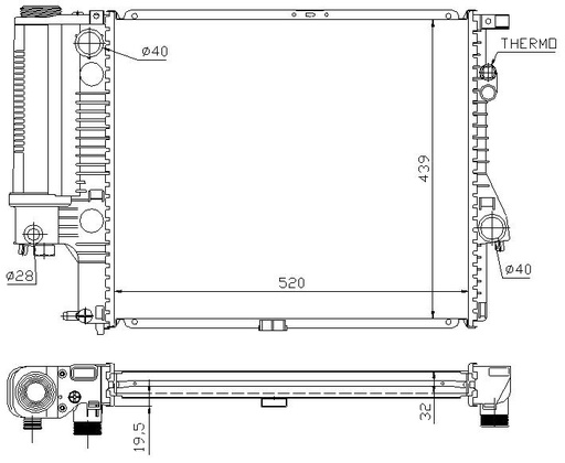 [05173] RAD. BMW 5 E34/E39 (88) M/A +/- 520i/523i/528i
