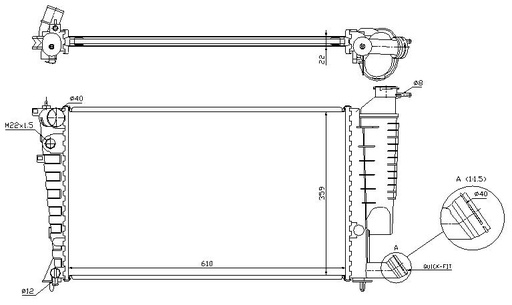 [05206] RAD. PSA (92) ZX/XSARA/306 + 1.1/1.4/1.6/1.8