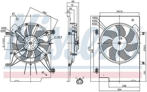 [E5588] EL FORD FIESTA/BMAX (08) 1 VEL