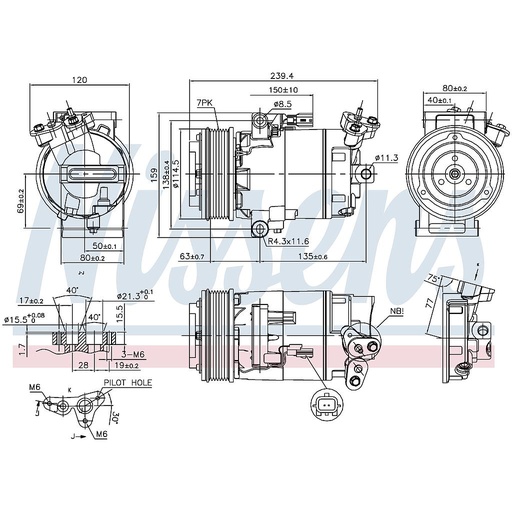 [FSE053] COMP. RENAULT / NISSAN (02) MEGANE / QASHQAI CVC5 POLY-V7