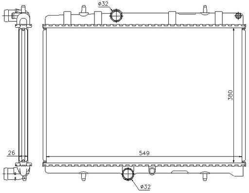 [05236] RAD. PSA (04) +/- BERLINGO/C4/C5/PARTNER/RCZ 1.6HDi/2.0HDi