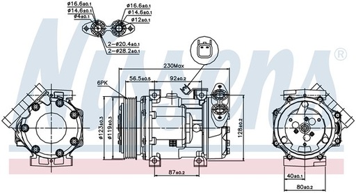 [FS58191] COMP. FORD FIESTA/FOCUS 1.6TDCi (04) SD7V16