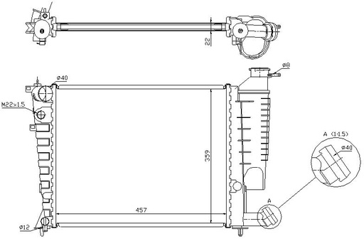 [05240] RAD. PSA (91) - XSARA/ZX/306 1.1/1.4/1.6/1.8