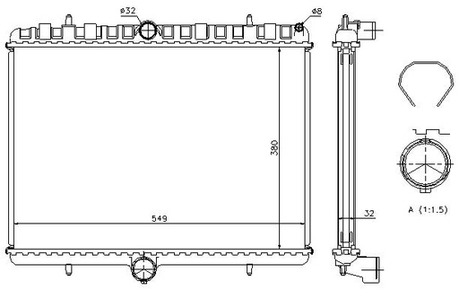 [05252] RAD. PSA/FIAT/LANCIA (02) +/- C8/JUMPY/SCUDO/ULYSE/807 2.0HDi