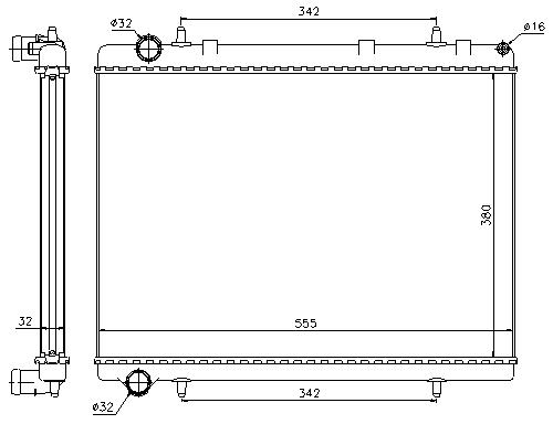 [05253] RAD. PSA (04) +/- C4/PICASSO/307/308/408 1.6HDI/1.8/2.0