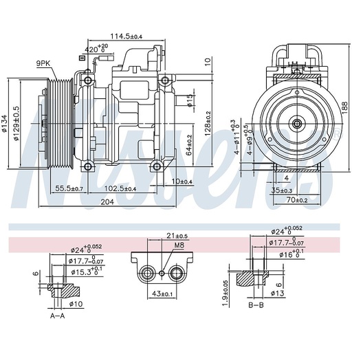 [FSE072] COMP. MB ACTROS (96) 10PA15C POLY-V9 24v