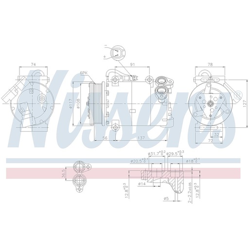 [FSE074] COMP. FORD/LAND ROVER (06) VS16 POLY-V6 110mm