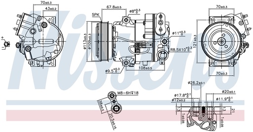[FSE089] COMP. OPEL ASTRA J (09) CVC POLY-V5 