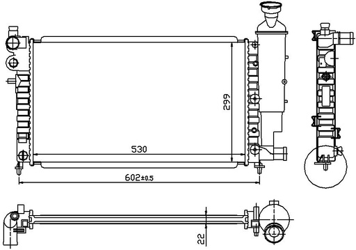 [05294] RAD. PSA (95) + SAXO/106 1.1 / 1.4 / 1.6 A/C