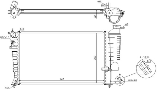 [05296] RAD. PSA (95) XSARA/306 2.0i 16v ALAMBRE