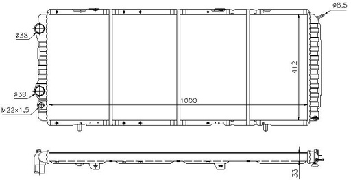 [05302] RAD. PSA/FIAT (94) + JUMPER/DUCATO/BOXER 2.5D/2.5TD