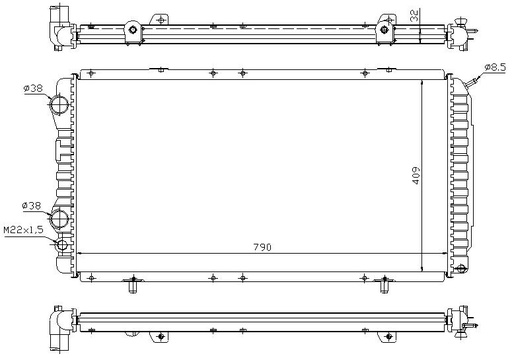 [05303] RAD. CITROEN JUMPER (94) 2.5D/2.5 TD