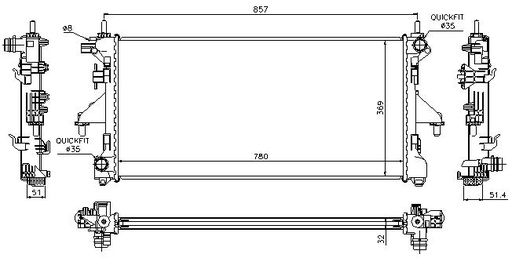 [05305] RAD. PSA/FIAT (06) +/- JUMPER/DUCATO/BOXER 2.2HDi/3.0HDi