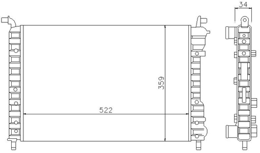 [05406] RAD. FIAT PALIO (96) 1.2 / 1.4