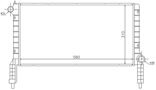 [05407] RAD. FIAT DOBLO (01) 1.2i / 1.6i 16v