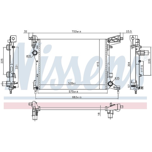 [05421] RAD. FIAT 500L (12) 1,4i