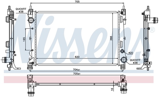 [05427] RAD. FIAT DOBLO (10) 1,3 JTD MULTIJET / 1,4