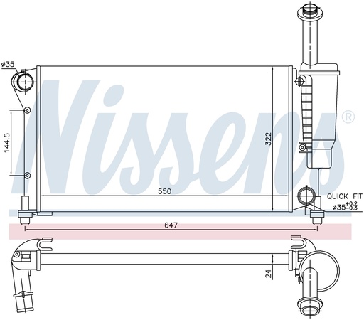 [05467] RAD. FIAT PANDA (06) 1.1i 8v / 1.2i 8v