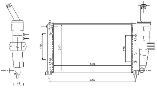 [05472] RAD. FIAT PUNTO II (99) 1.2i 8v-16v  MAGNETTI MARELLI