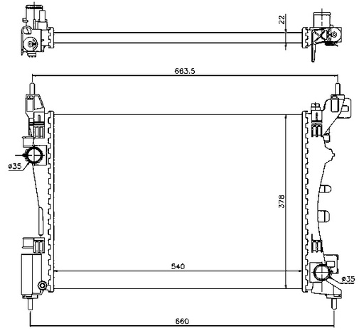 [05473] RAD. FIAT PUNTO GRANDE (05) 1.2i / 1.4i