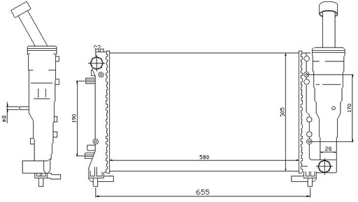 [05478] RAD. FIAT PUNTO II (03) 1.4i 16v