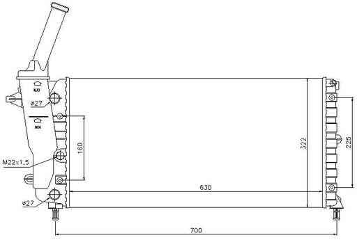 [05485] RAD. FIAT PUNTO 75 / 85 (97) 1.2 I 16V