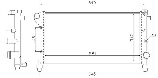 [05492] RAD. FIAT PANDA (03) 1.1 / 1.2 / 1.4