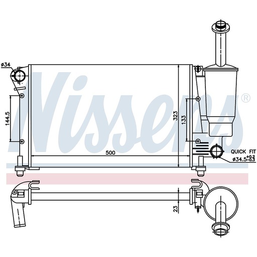 [05494] RAD. FIAT PANDA (03) 1,1i / 1,2GAS / 1,2i